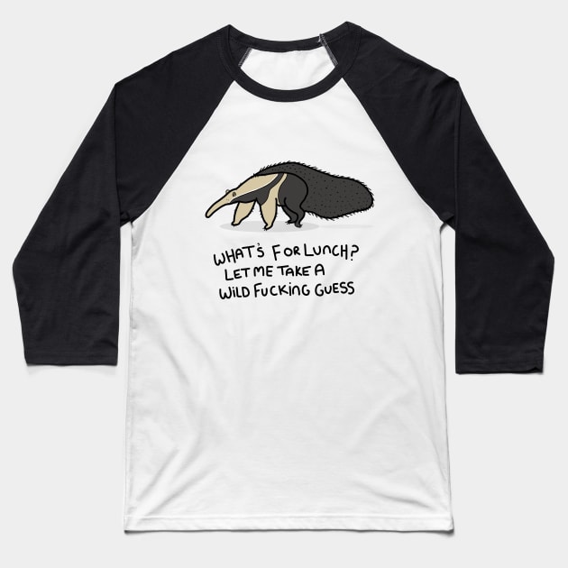 Grumpy Anteater Baseball T-Shirt by grumpyanimals